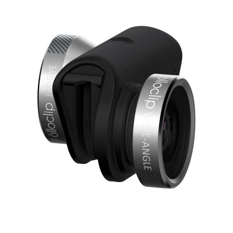 OlloClip 4-In-1 Camera Lens for iPhone 5/5S/SE Silver or Red